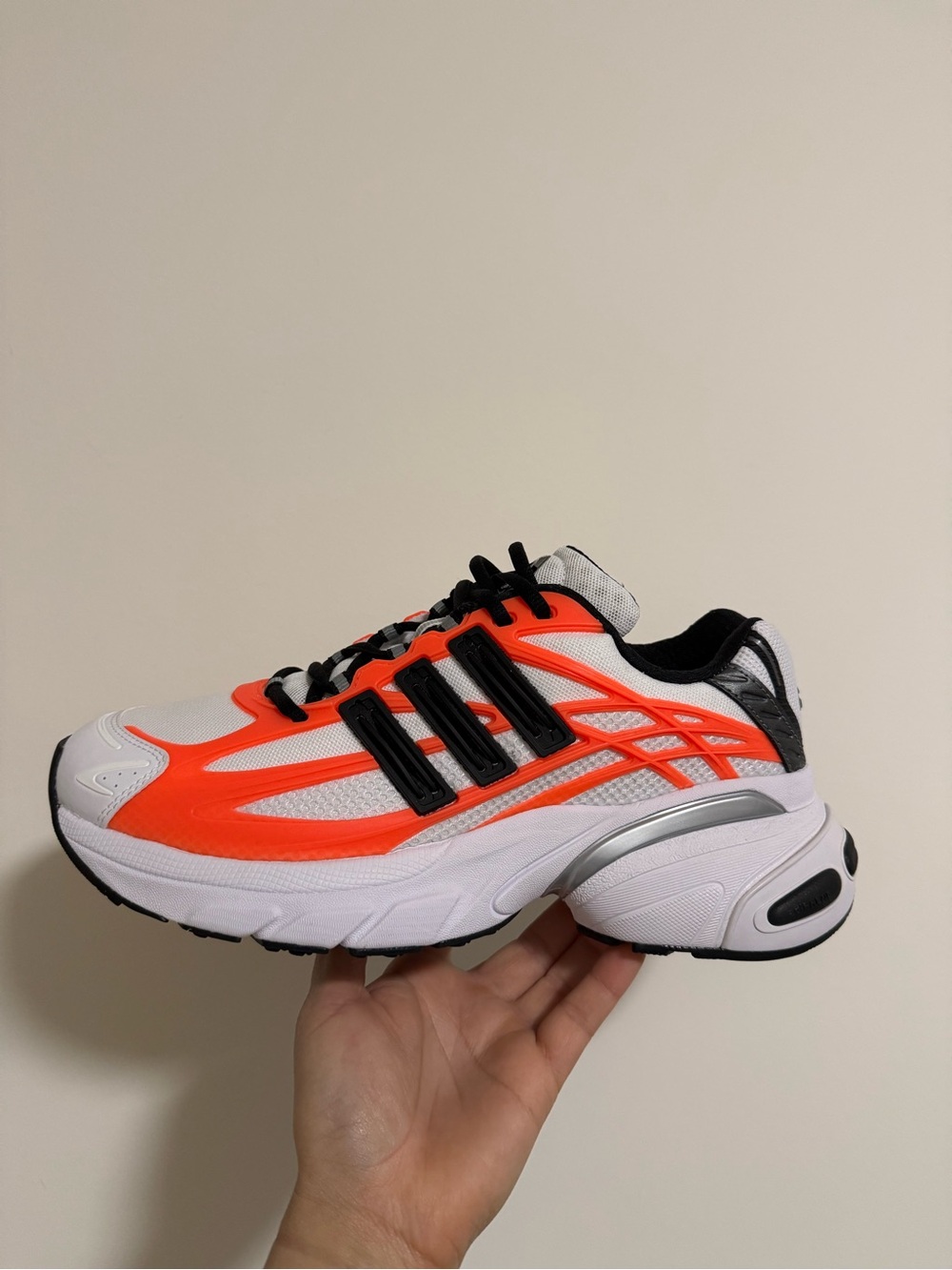 adidas White, Orange & Black Athletic Sneakers